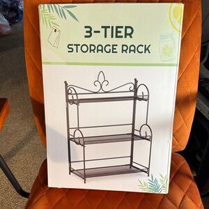 3-Tier White Storage Rack